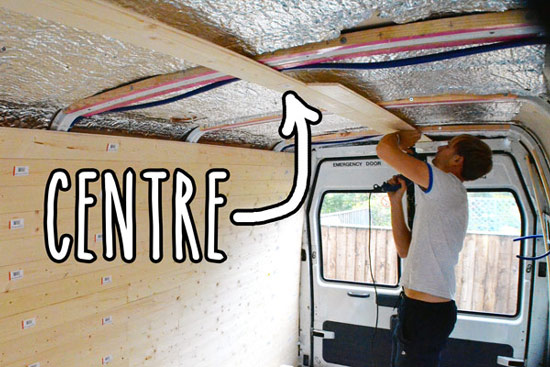 Cladding the ceiling