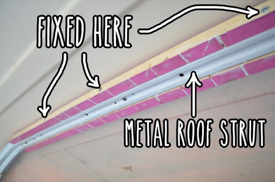 Horizontal fixture for cladding ceiling