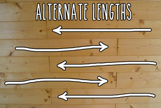 Alternating the cladding lengths
