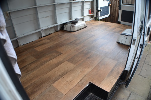 The finished vinyl floor