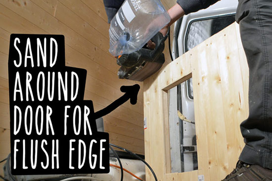 Finishing edges of bathroom door