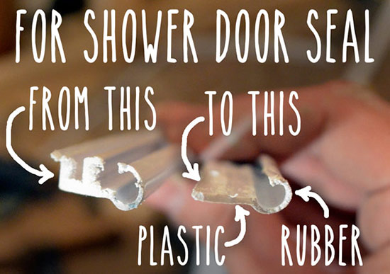 Bathroom door seal strip