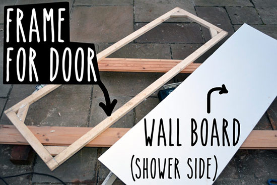 Frame for bathroom door