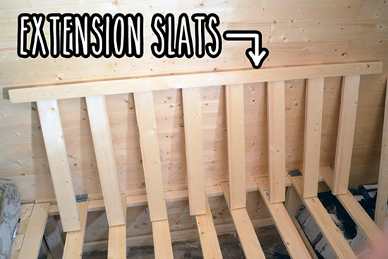 Extension slats