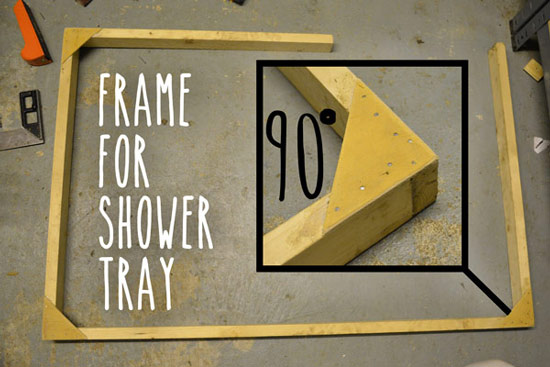 Frame for shower tray