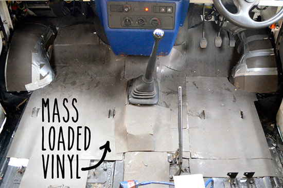 Laying down the MLV on cab floor