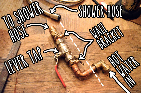 Shower tap assembly