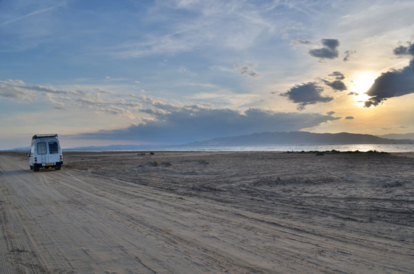 We drove about 5 miles across the sand, right to the end and stayed for couple of nights.