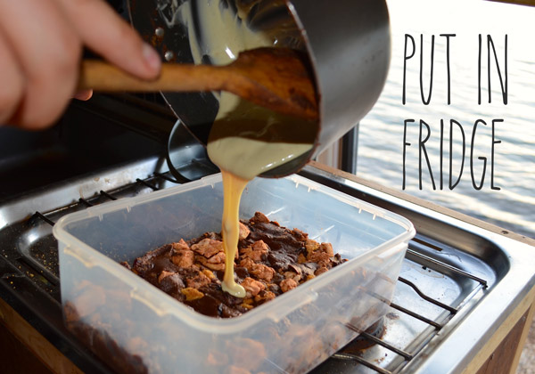 Put in container then let set for a few hours