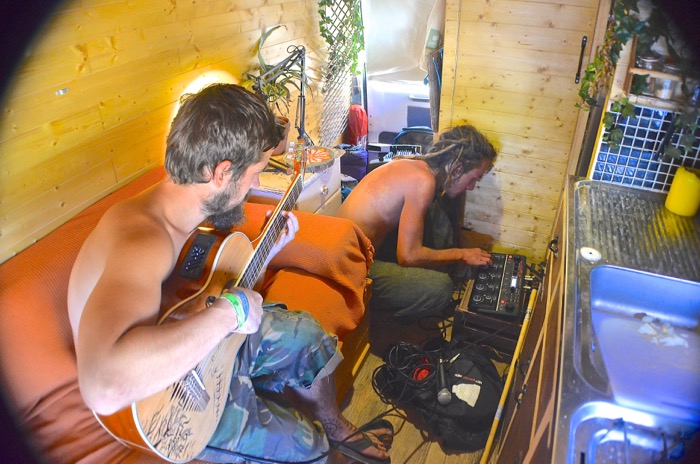 playing music in my van