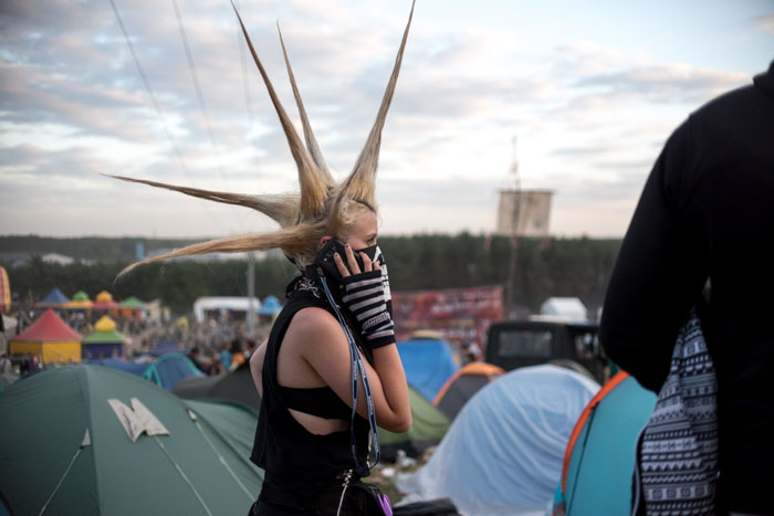 Punk girl at Woodstock festival Poland