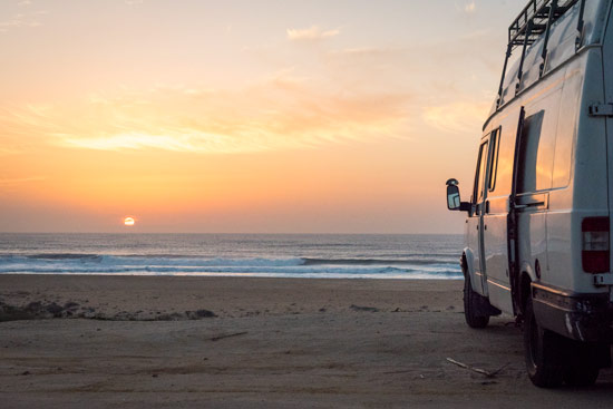 travelling-portugal-by-campervan-sunset-nazare