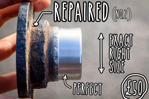 campervan-oil-leak-fixing-pinion-flange-metal-sleeve-repair-pinion-flange