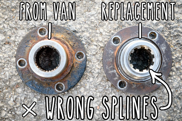 campervan-oil-leak-fixing-pinion-flange-splines