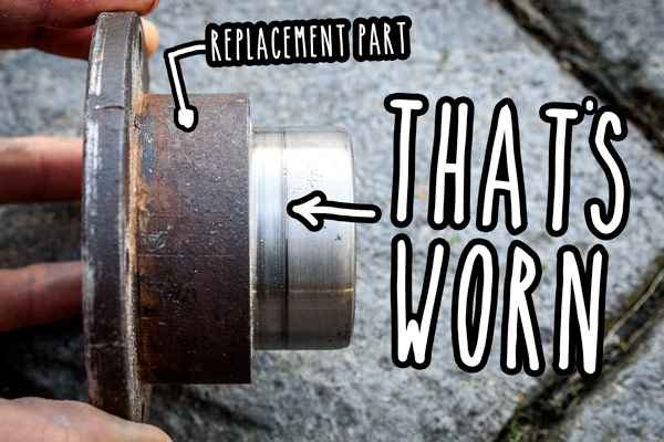 campervan-oil-leak-fixing-pinion-flange-worn-groove