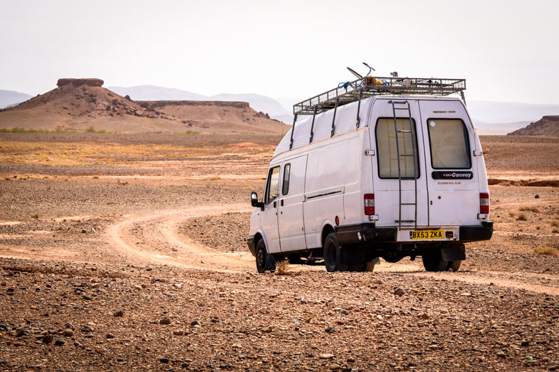 Driving into the Atlas Mountains Morocco
