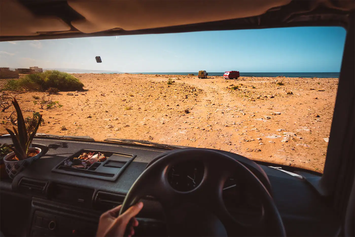 Driving straight onto Sidi Kaouki beach